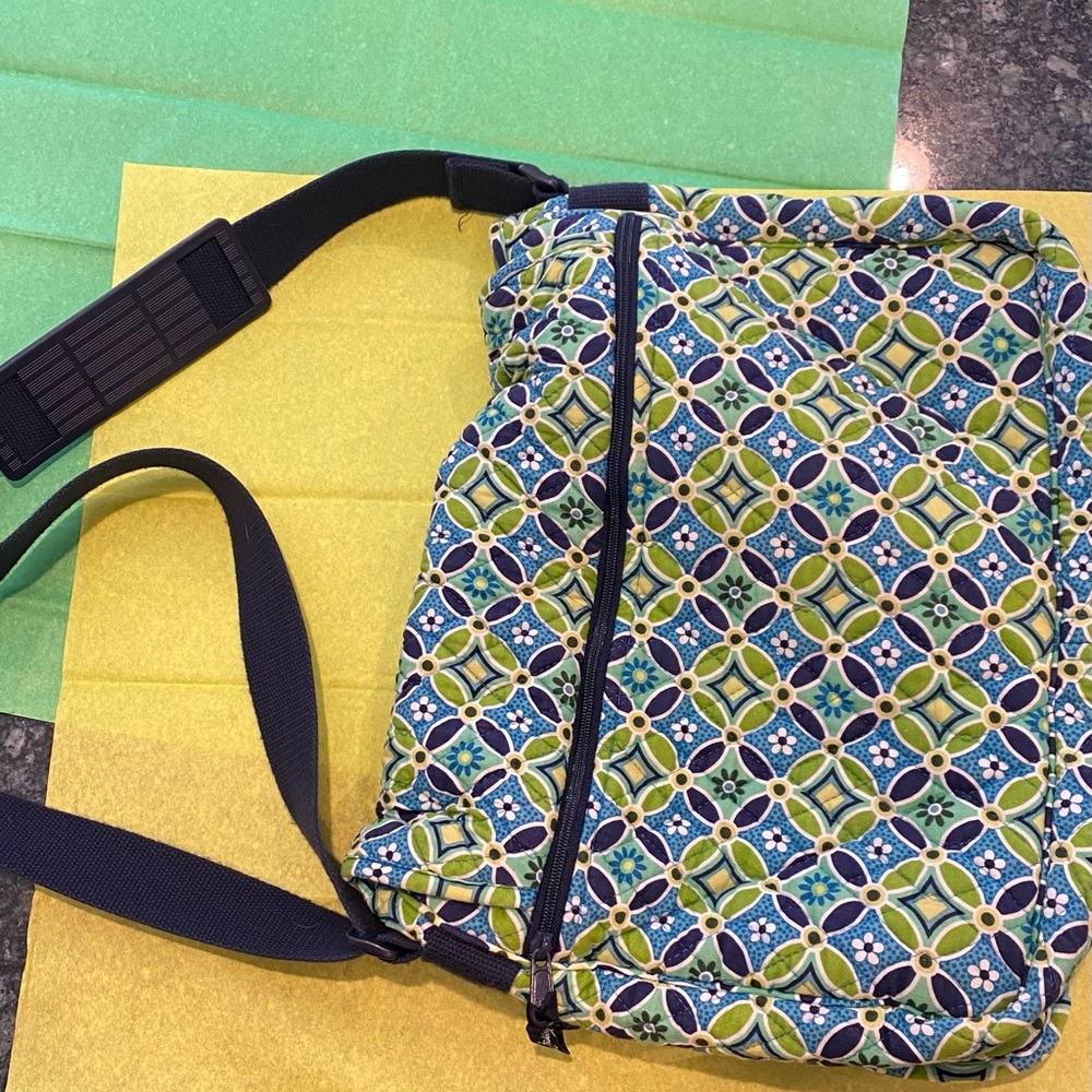 Vera Bradley Blue Green Geometric Shoulder Bag
